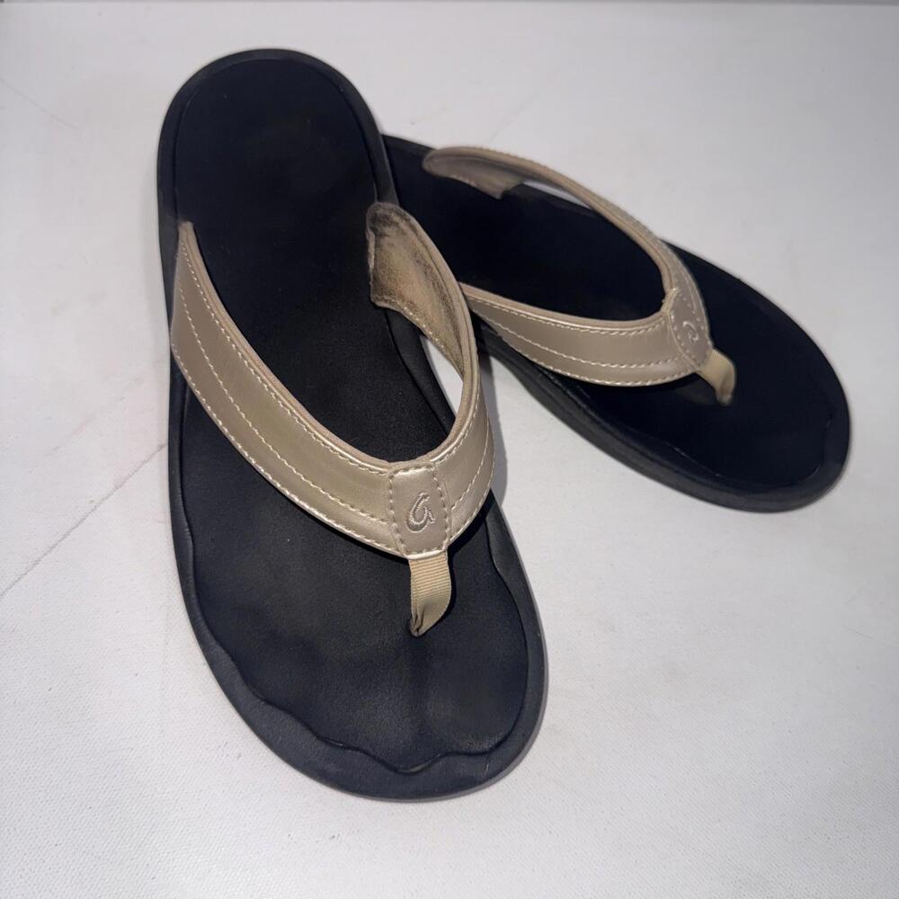 OluKai Women's Sandals - Black and Tan